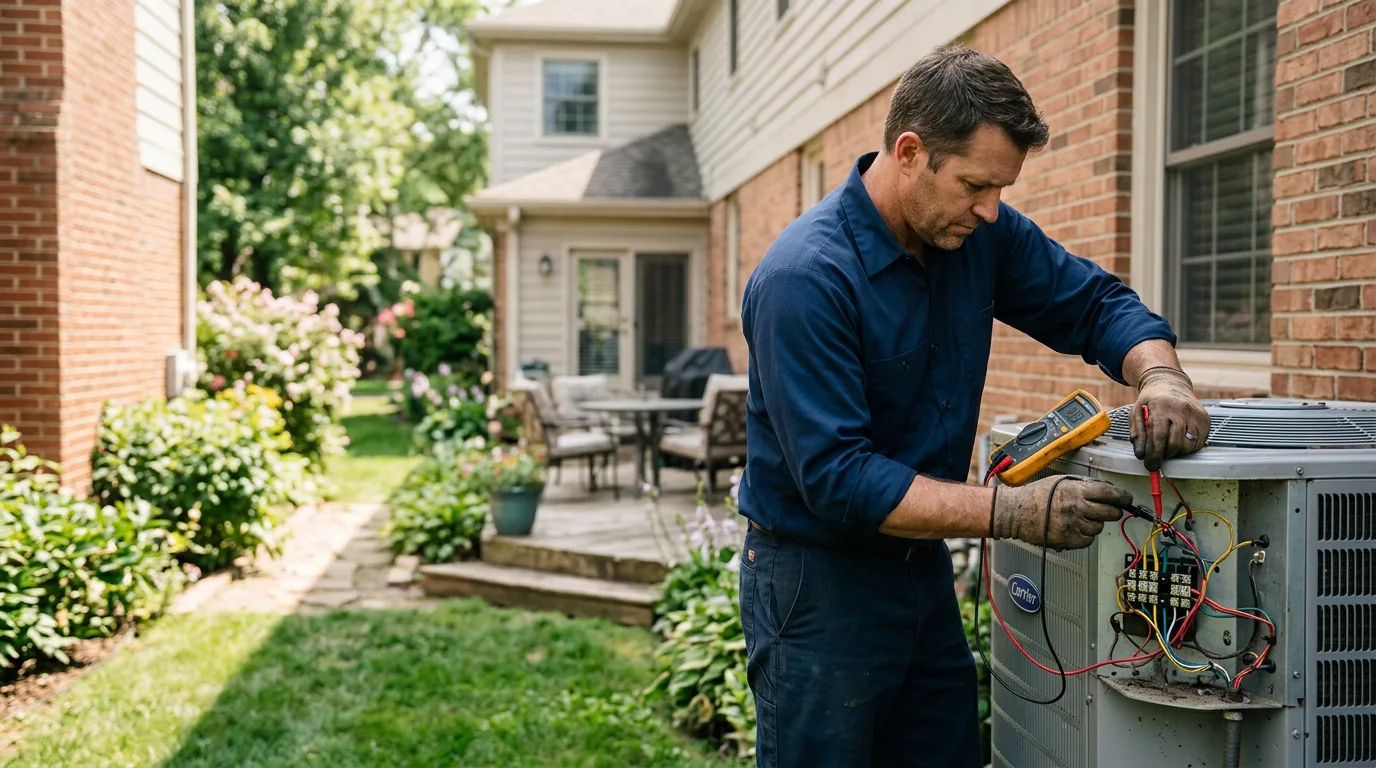 HVAC technician working near Lamar, PA
